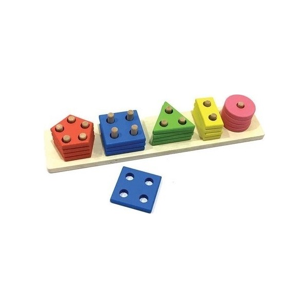 Wood Toys Ahşap Geometrik Şekiller 5'li Vidalama Bultak Diğer Fiyatı