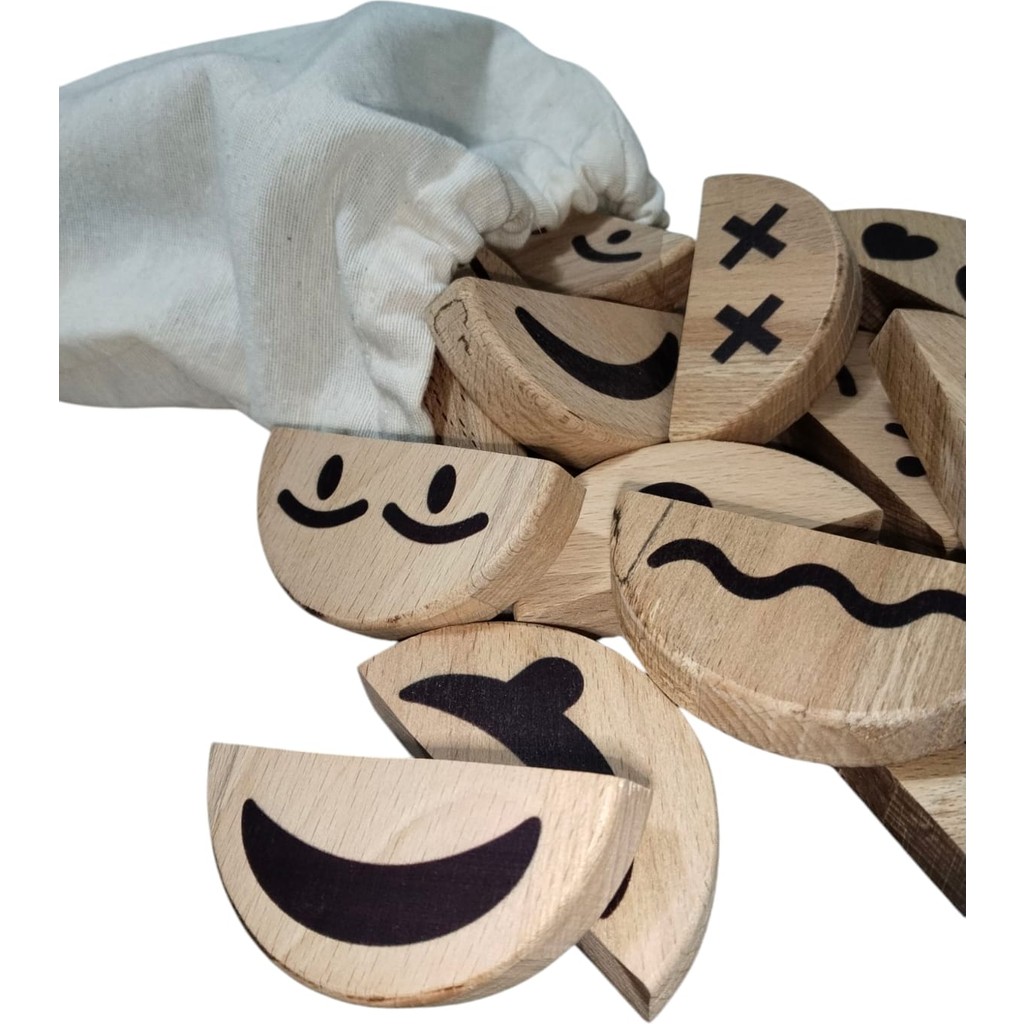 Wood Toys Emoji Eşleştirme Oyunu - Naturel Ahşap Diğer Fiyatı