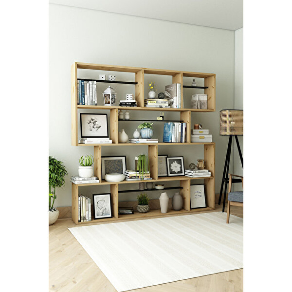 Wood Work Antalya Masif Ağaç Natural Renk 200X200 Kitaplık - Renkli Yemek & Mutfak Masası Fiyatı