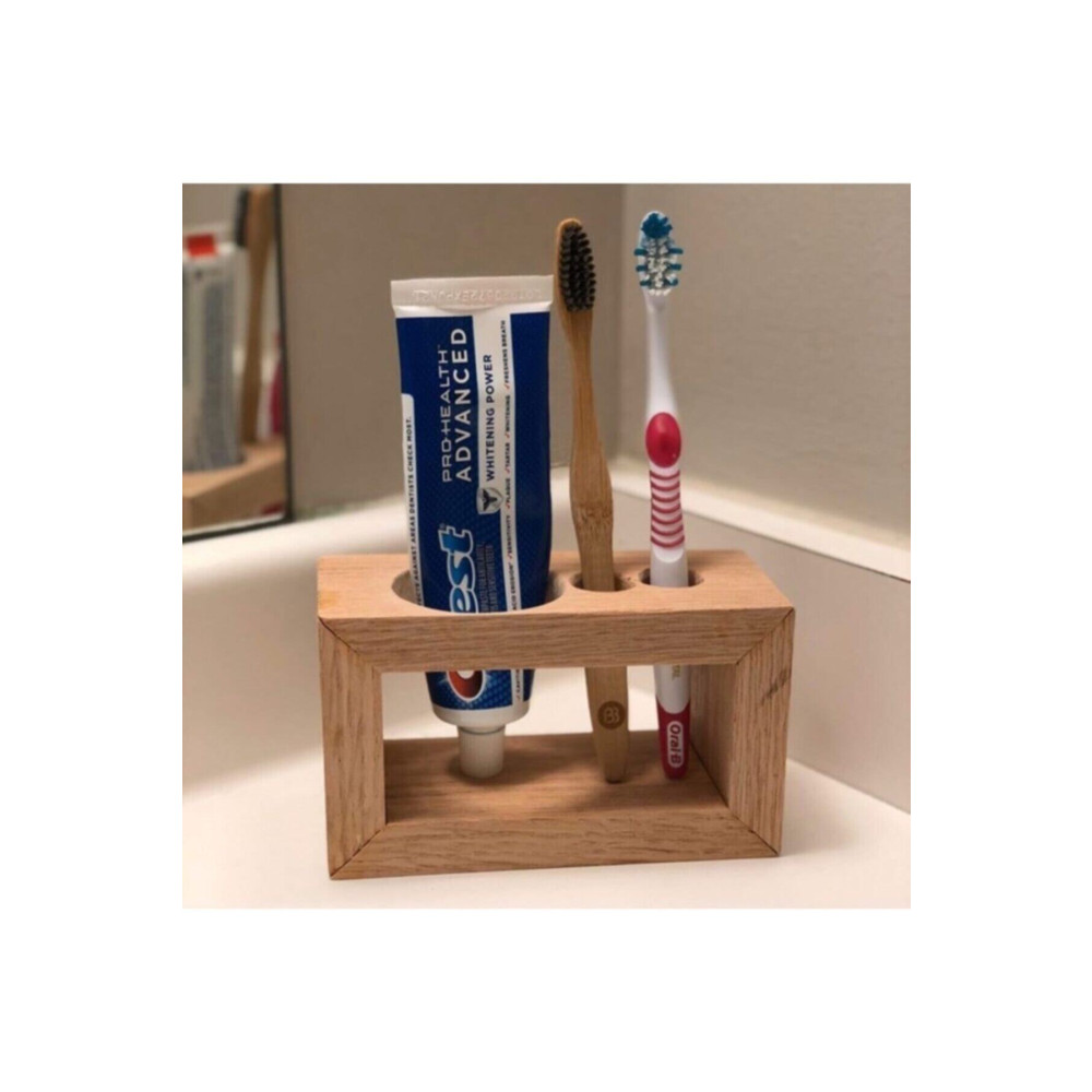 Woodart Ahşap Diş Fırçalık & Macunluk Organizer Banyo Rafı Diş Fırçalık Fiyatı