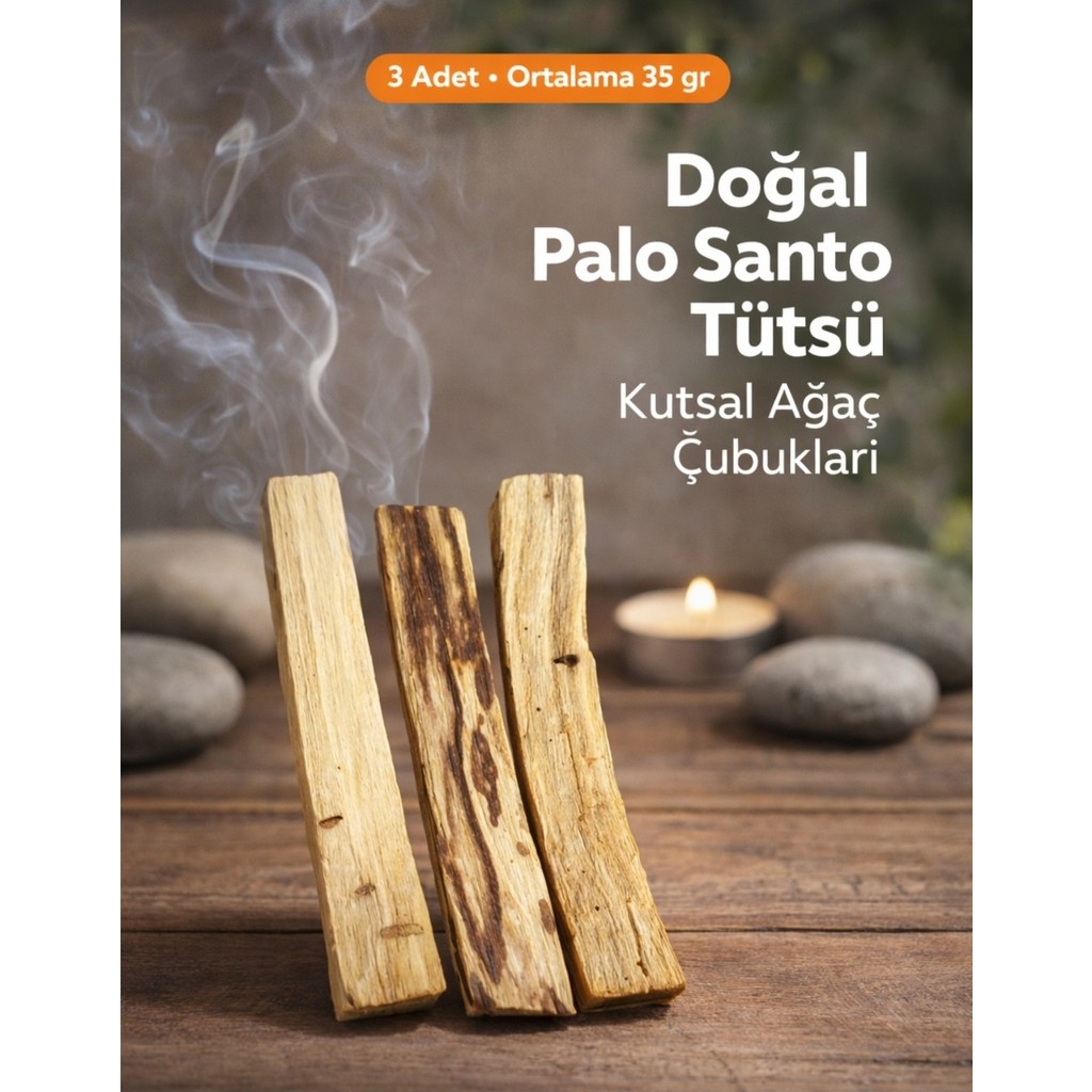 WoodBay Tütsü Doğal Kutsal Ağaç Çubuk 3 Adet Ortalama 35 gr | Doğal Ortam Temizleyici | Palo Santo Diğer Fiyatı