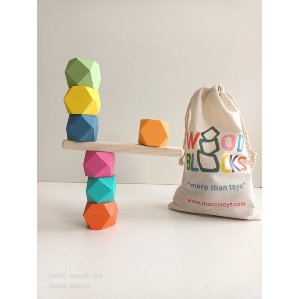 Woodblocks Waldorf Ahşap Denge Kulesi 7 Li - Renkli Bebek Oyuncakları Fiyatı