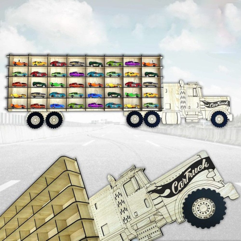Woodbu Ahşap Akçaağaç Renk 40 Araçlık Hobi Araba Rafı (Hot Wheels, Matchbox) Duvar Rafı Fiyatı