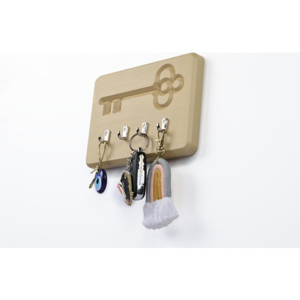 Woodcraft Bej Mini Anahtar Askısı, Askılık, Anahtarlık Eşya Saklama / Düzenleme Fiyatı