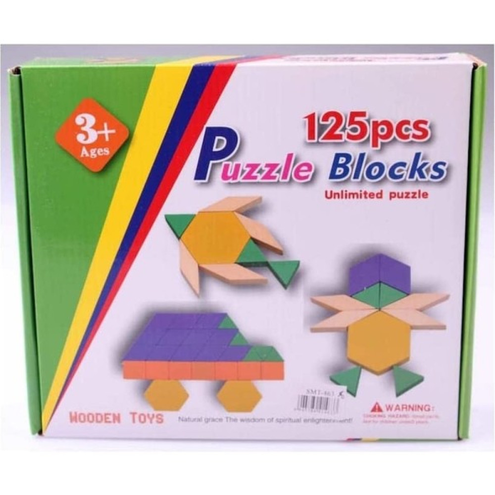 Wooden 125 Parça Ahşap Eğitici Tangram Puzzle Blok S Bebek Oyuncakları Fiyatı