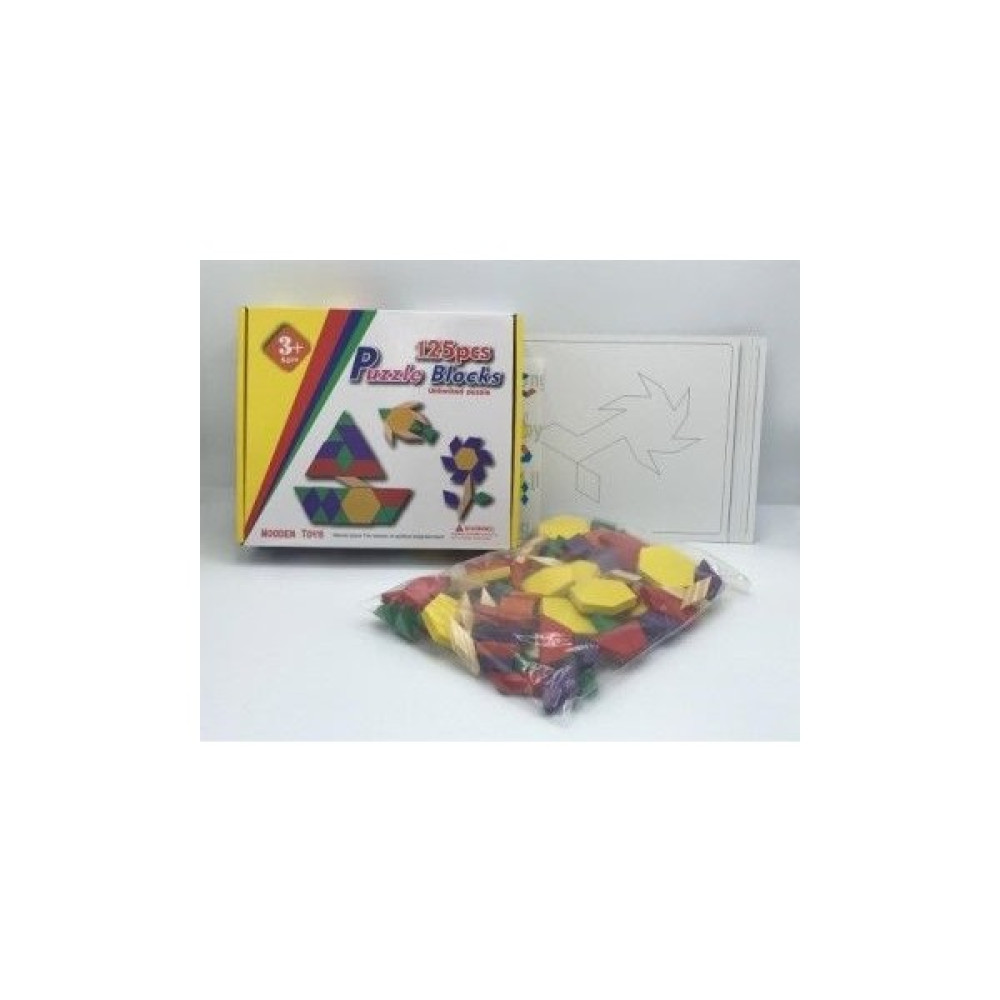 Wooden Ahşap Tangram -125 Parça Bebek Oyuncakları Fiyatı