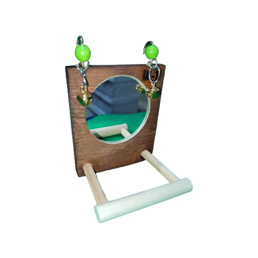 Wooden Bird Muhabbet Kuşu Kafes Yan Duvar Aynası Kahverengi Renk Evcil Hayvan Ürünleri Fiyatı