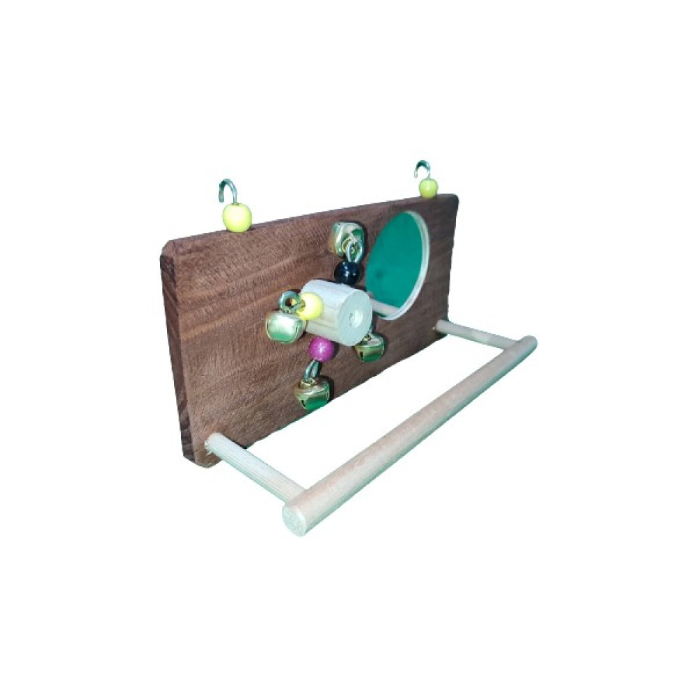 Wooden Bird Salıncak ve Oyuncaklı Stant Tünek (Kahverengi Renk) Evcil Hayvan Ürünleri Fiyatı