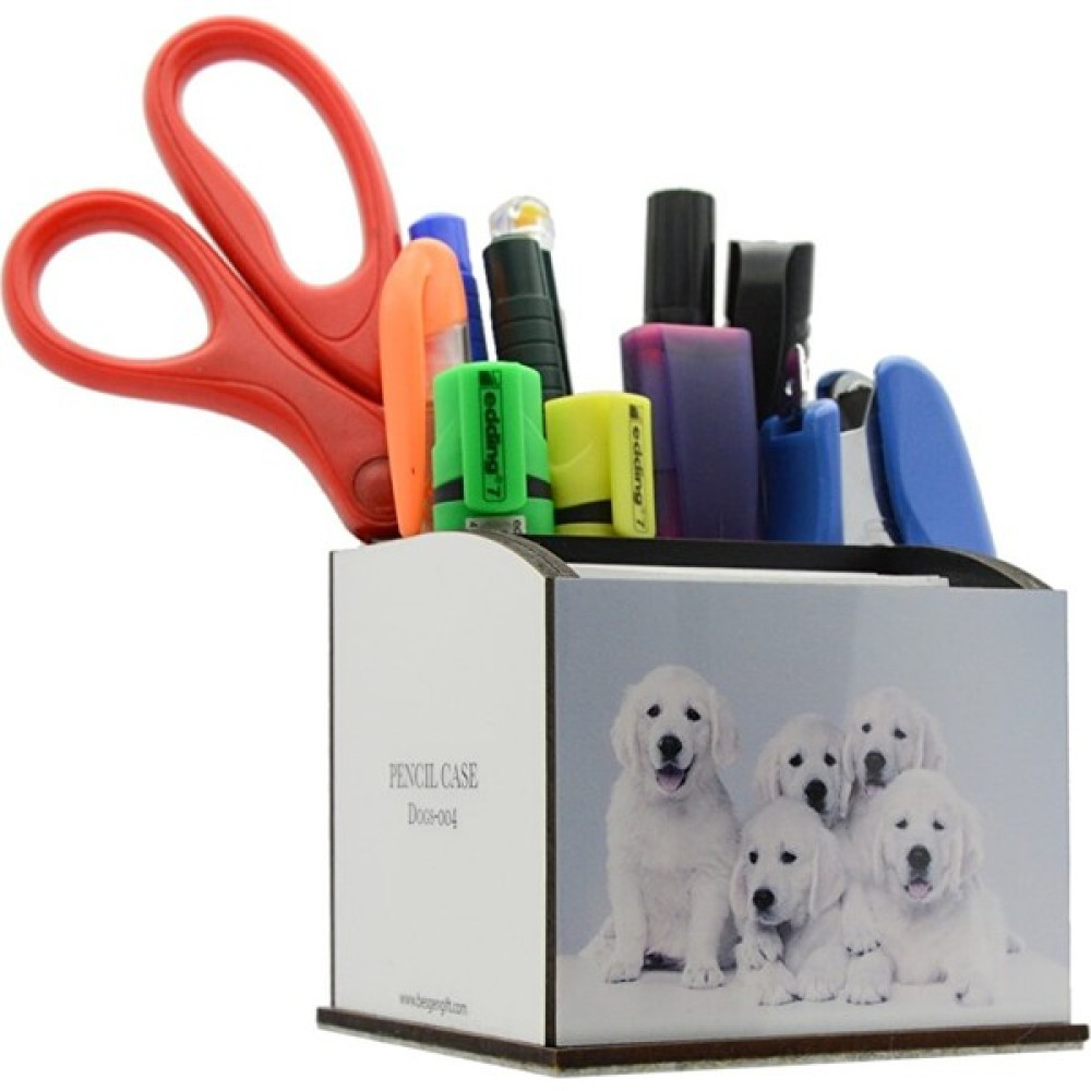 Wooden By Ahşap Masa Üstü Kalemlik Organizer - PC001 - 92X94X85 MM Kalemlik Fiyatı