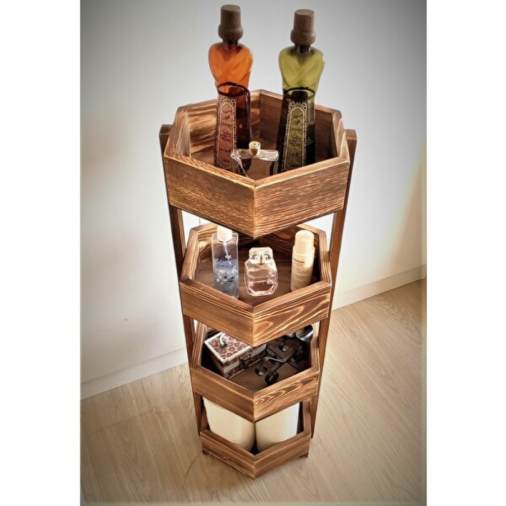 Wooden City Ahşap Banyo Rafı Banyo Düzenleyici Havluluk Çok Amaçlı Raf Mutfak Rafı Organizer Raf Ahşap Sebzelik Eşya Saklama / Düzenleme Fiyatı