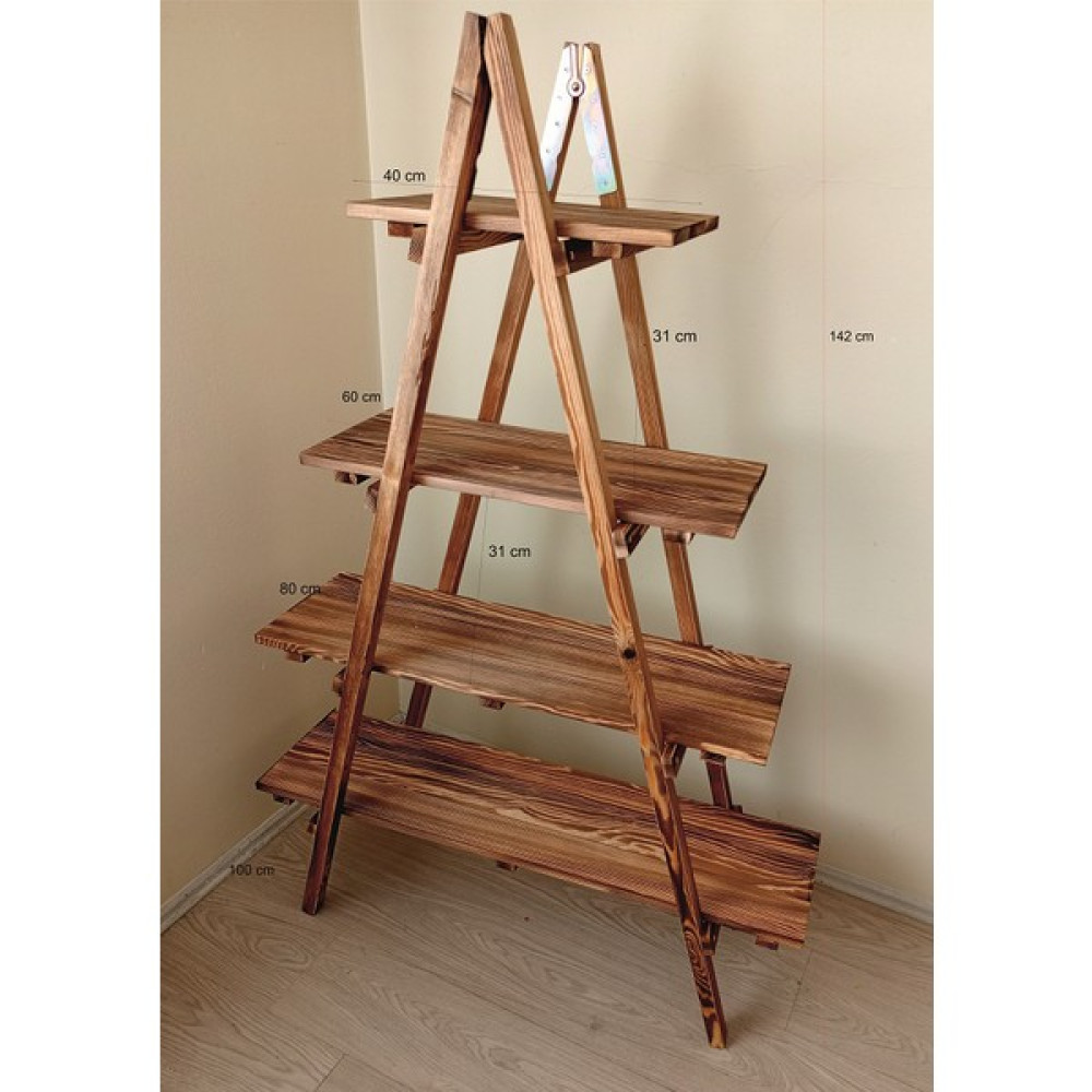 Wooden City Ahşap Saksılık Ahşap Merdiven Saksılık Ahşap Çiçek Standı Saksı ve Aksesuarları Fiyatı