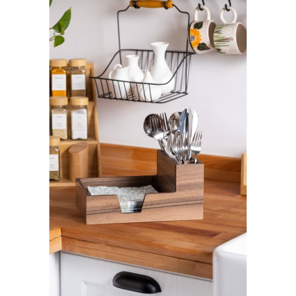 Wooden Çok Amaçlı Masa Üstü Organizer - Altın - Kahverengi Oto Boyaları Fiyatı