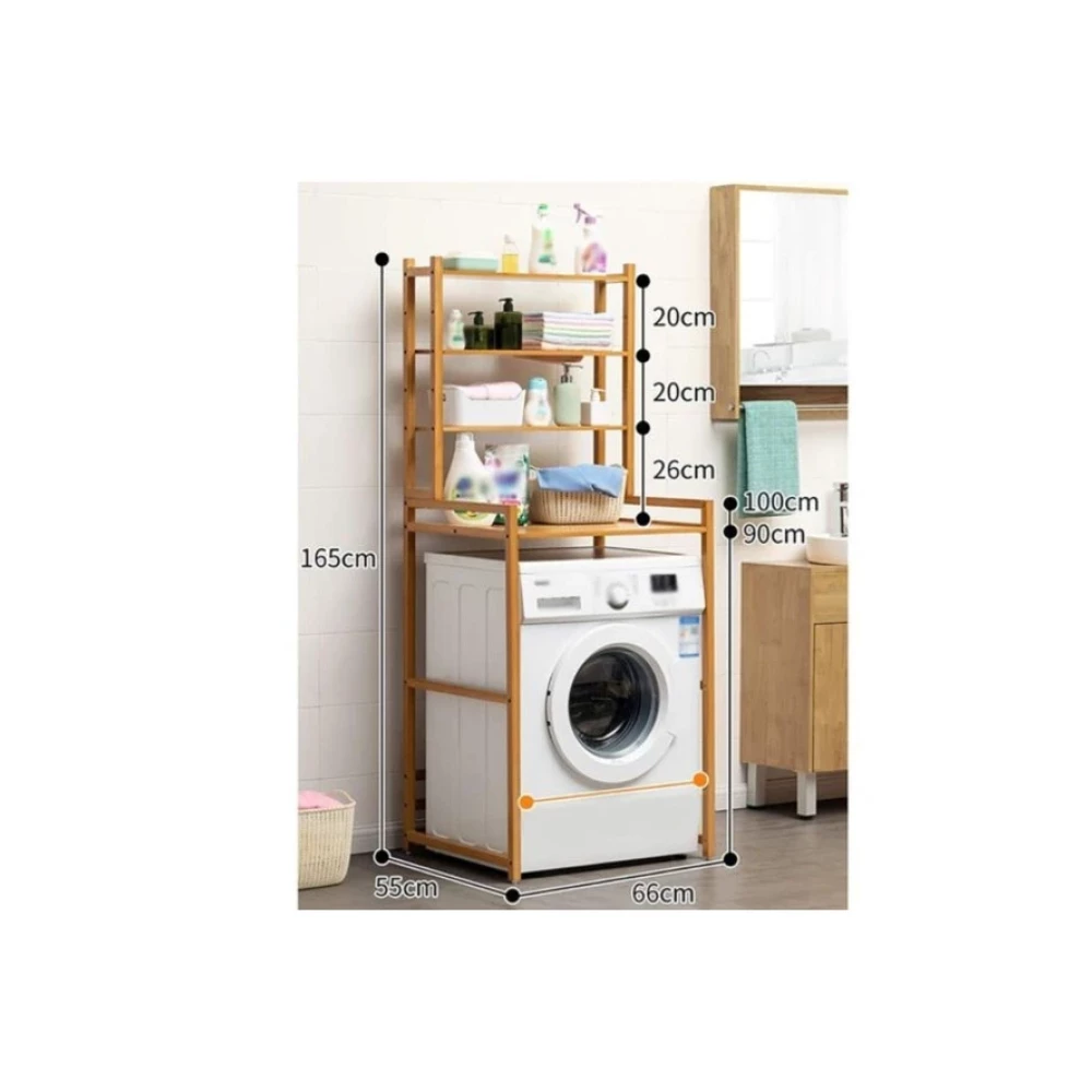 Wooden Women World Dogal Ahsap Banyo Camasir Makinesi Rafi Ust Dolap Toplayici Duzenleyici Banyo Dolabı / Mobilyası Fiyatı