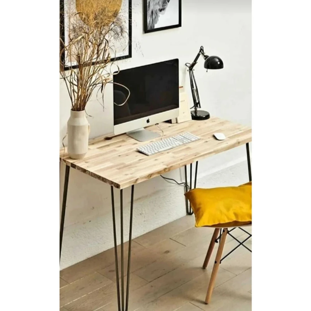 Wooden Women World Dogal Ahsap Masif Bilgisayar Masasi 115X60 Calisma Masasi Çalışma Masası Fiyatı