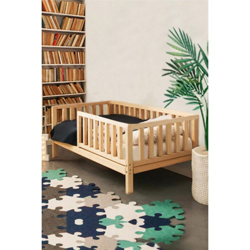 Wooden Women World Doğal Ahşap Montessori Bebek ve Çocuk Karyolası Doğal Ahşap Ayaklı Yatak 70*130 - 70 x 130 cm Karyola Fiyatı