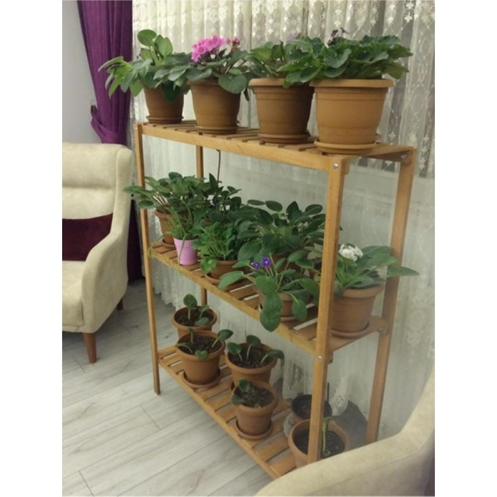 Wooden Women World Doğal Ahşap Saksılık Çiçeklik 3 Katlı Saksı ve Aksesuarları Fiyatı