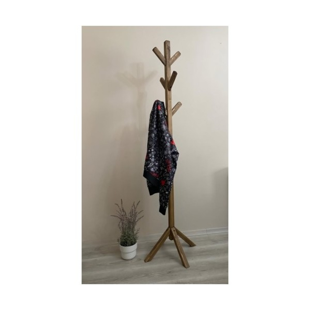 Woodensa Ahşap Ayaklı Askılık Portmanto Elbise Askısı Konfeksiyon Askısı Ceviz Vestiyer Fiyatı