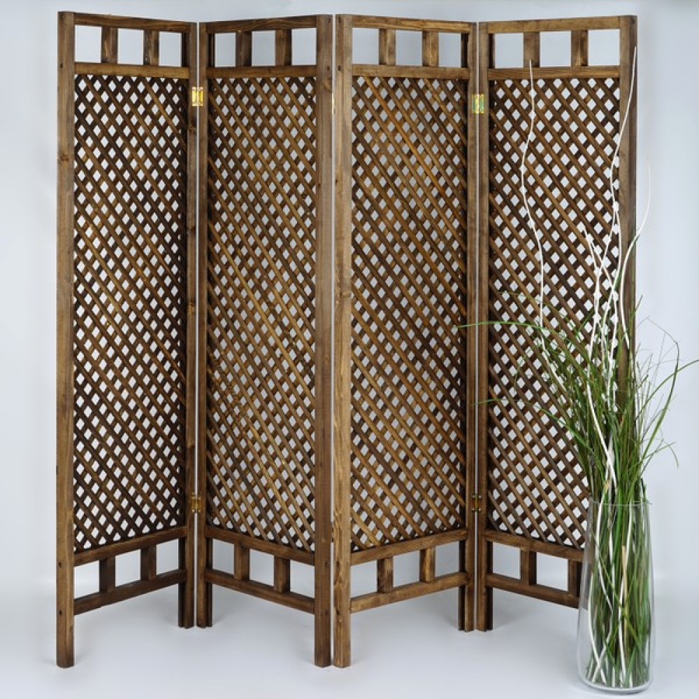 Woodensa Ahşap Paravan Seperatör Oda Bölücü Ayırıcı 4 Kanat Ceviz WDN413 - 160 X 200 CM Oda Mobilyası Takımı Fiyatı