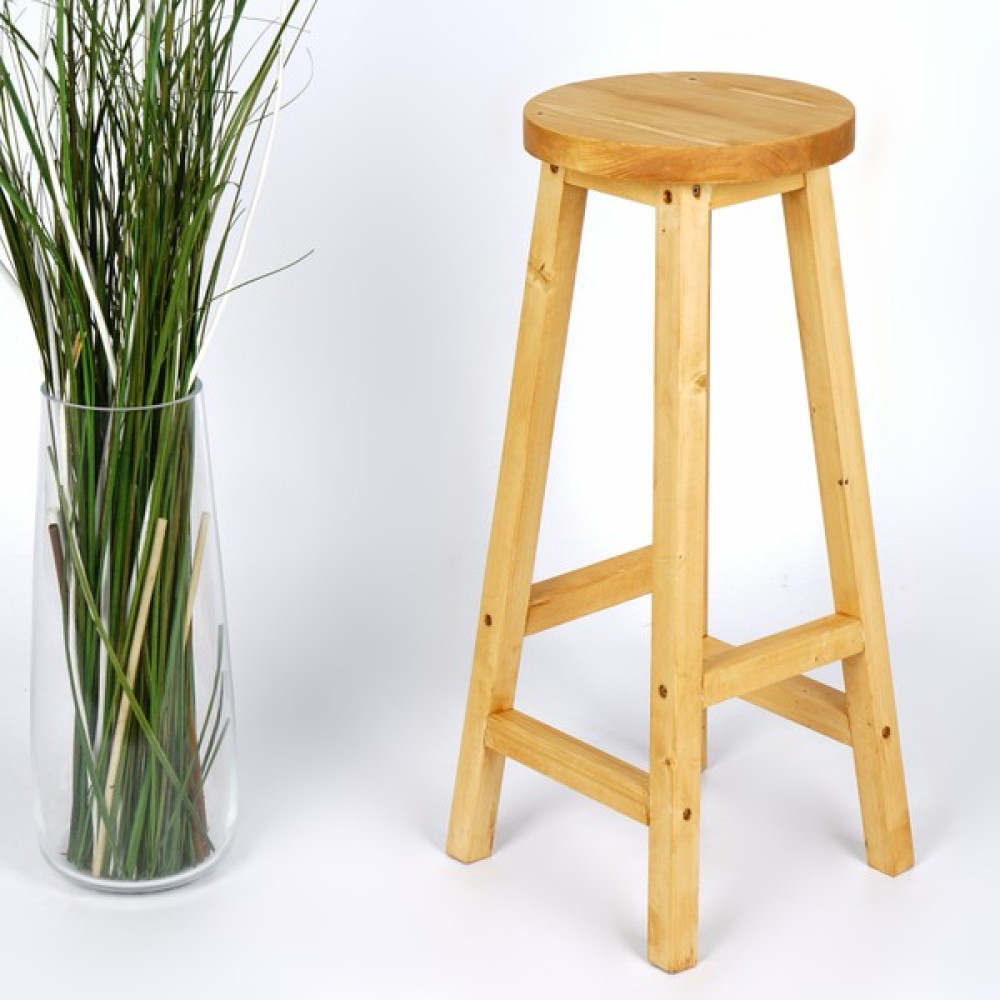 Woodensa Bar Sandalyesi ,mutfak Sandalyesi Masif Tabure Yuvarlak Bar Taburesi Kiraz Masa - Sandalye & Tabure Fiyatı