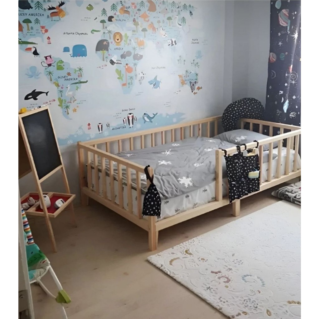 Woodensa Montessori Yatak 100X200 Doğal Ahşap Çocuk Yatak Karyola - renk Diğer Fiyatı