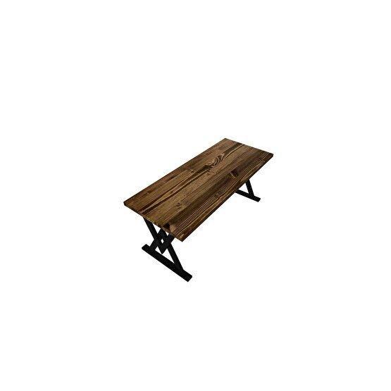 Woodesk 200x70 cm Günce Masif Ceviz Renk Yemek Masası