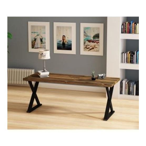 Woodesk 200x70 cm Rıhtım Masif Ceviz Renk Yemek Masası Yemek & Mutfak Masası Fiyatı
