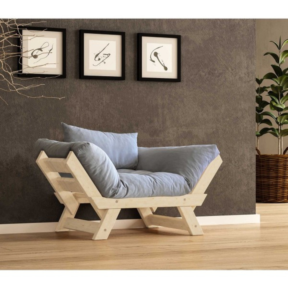 Woodesk Adalar Masif Natural-Gri Renk Berjer CPT8143-140 - Gri Tekli Koltuk & Berjer Fiyatı