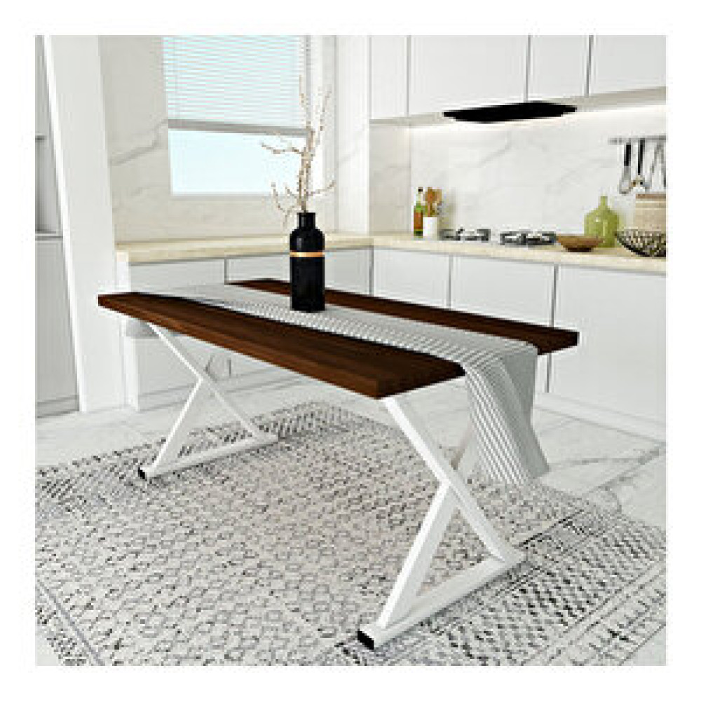Woodesk Bahar Masif Ceviz Renk 140x70 Yemek Masası Cpt7290-140 140x70 cm Masa - Sandalye Seti / Takımı Fiyatı