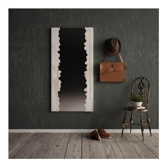 Woodesk CPT2324-120 120x60 cm Masif Ağaç Beyaz Renk Boy Aynası Çerçeveli Ayna Fiyatı