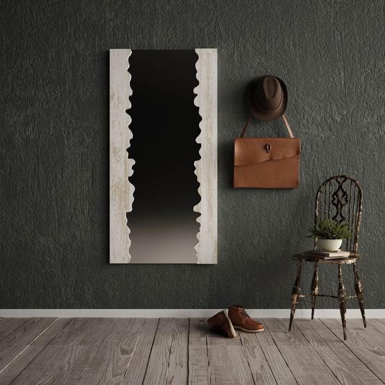 Woodesk CPT2324-120 120x60 cm Masif Ağaç Beyaz Renk Boy Aynası
