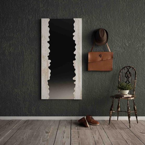 Woodesk CPT2324-120 120x60 cm Masif Ağaç Beyaz Renk Boy Aynası