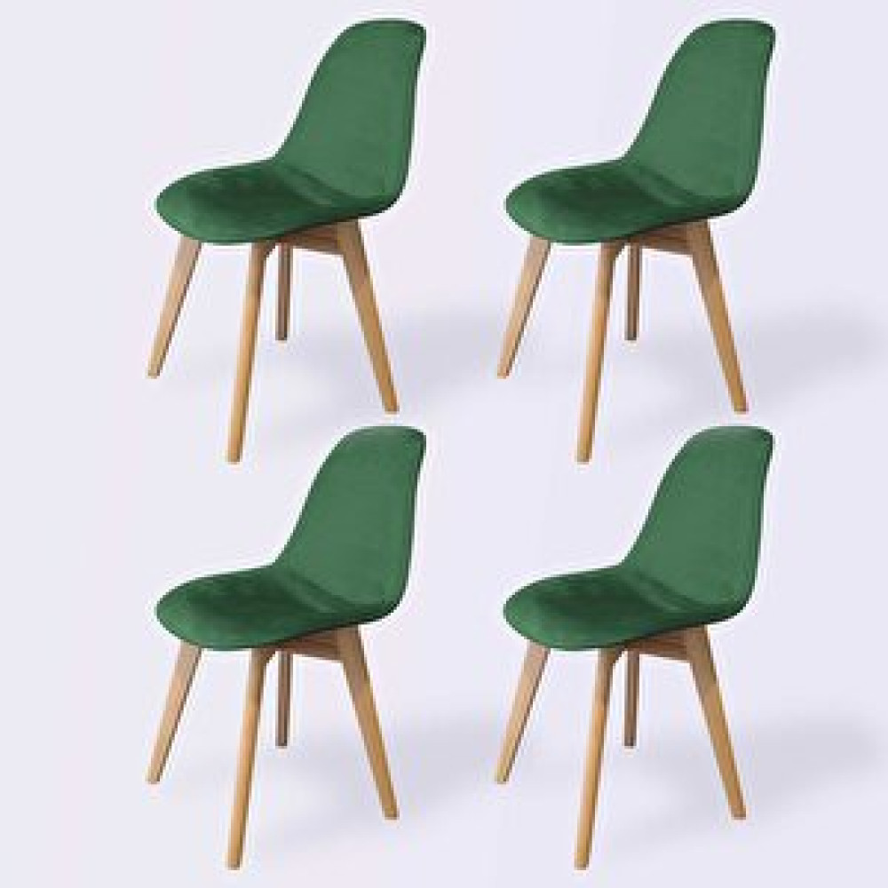 Woodesk Dallas Ağaç Ayaklı, Yeşil Renk 4lü Sandalye Snd3034-4yes Yeşil Standart Sandalye Fiyatı