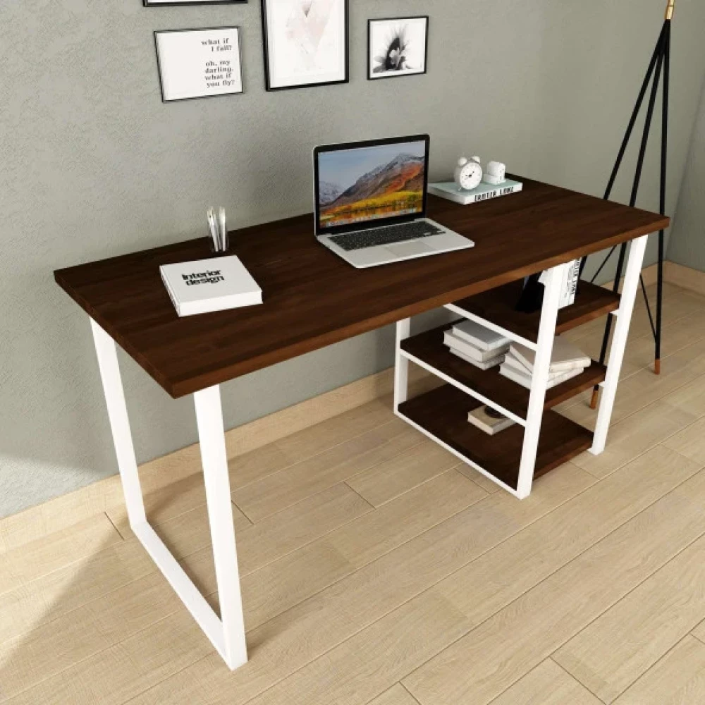 Woodesk Dizayn Masif Agac Ceviz Renk Calisma Masasi Cpt4618-140 Çalışma Masası Fiyatı