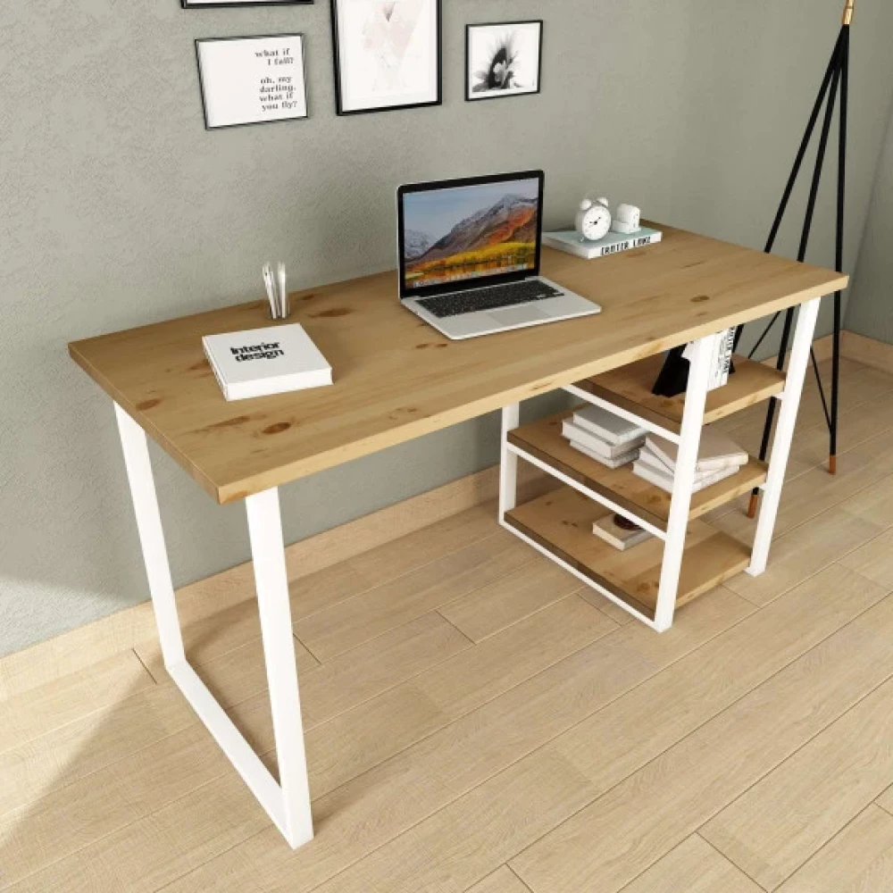 Woodesk Dizayn Masif Agac Natural Renk Calisma Masasi Cpt4616-140 Çalışma Masası Fiyatı