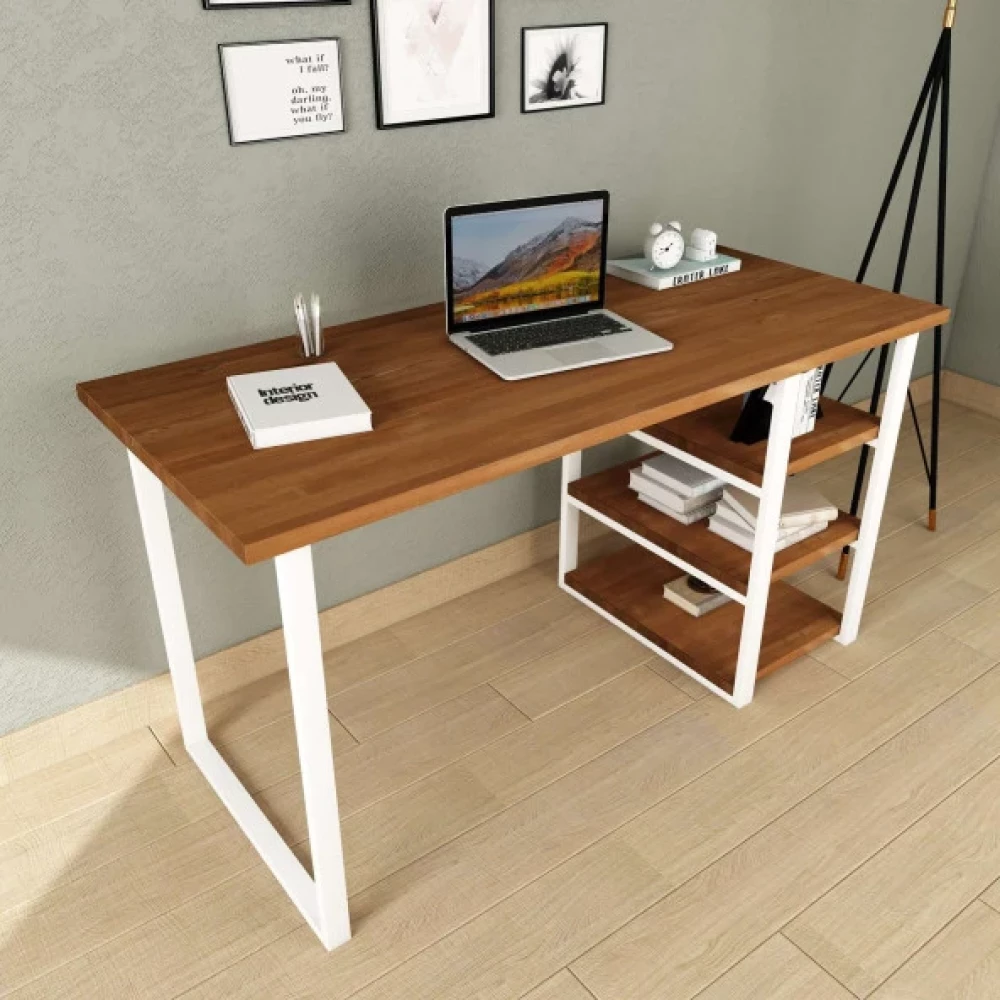 Woodesk Dizayn Masif Agac Tik Renk Calisma Masasi Cpt4617-140 Çalışma Masası Fiyatı