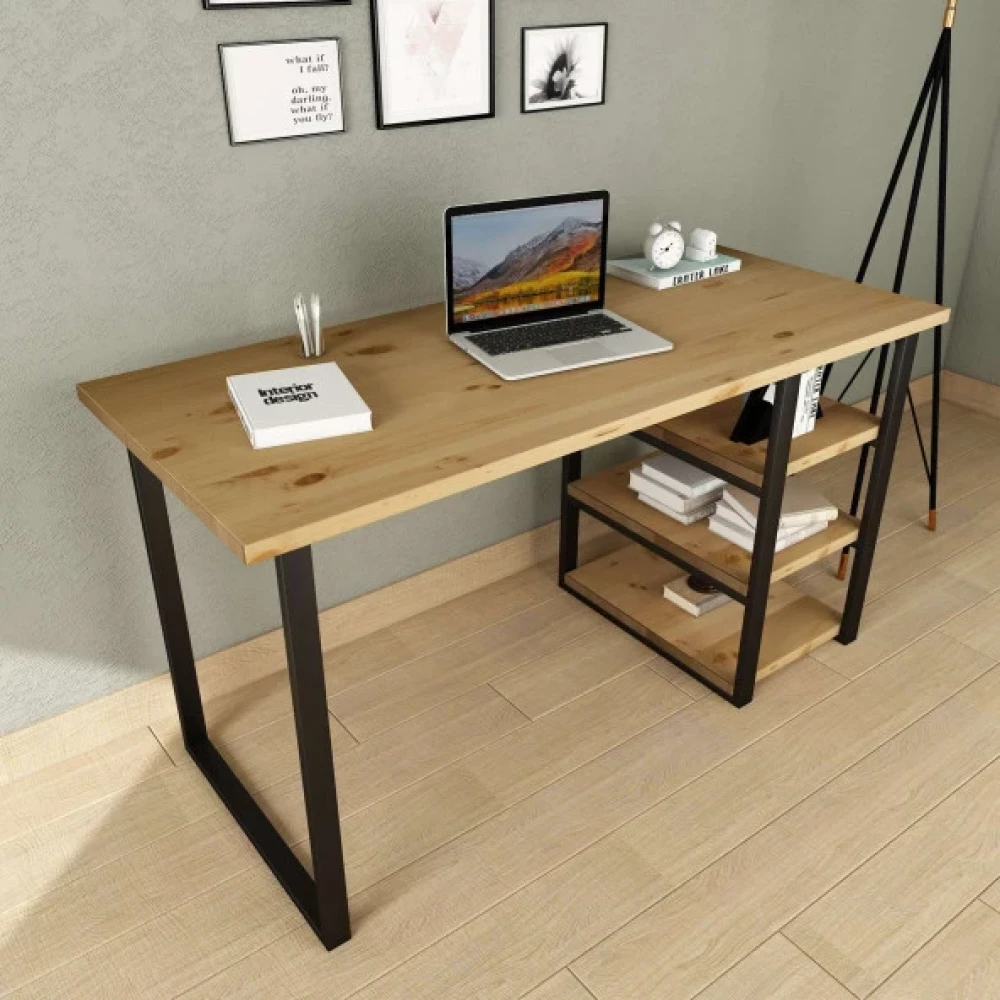 Woodesk Elegant Masif Agac Natural Renk Calisma Masasi Cpt4610-140 Çalışma Masası Fiyatı