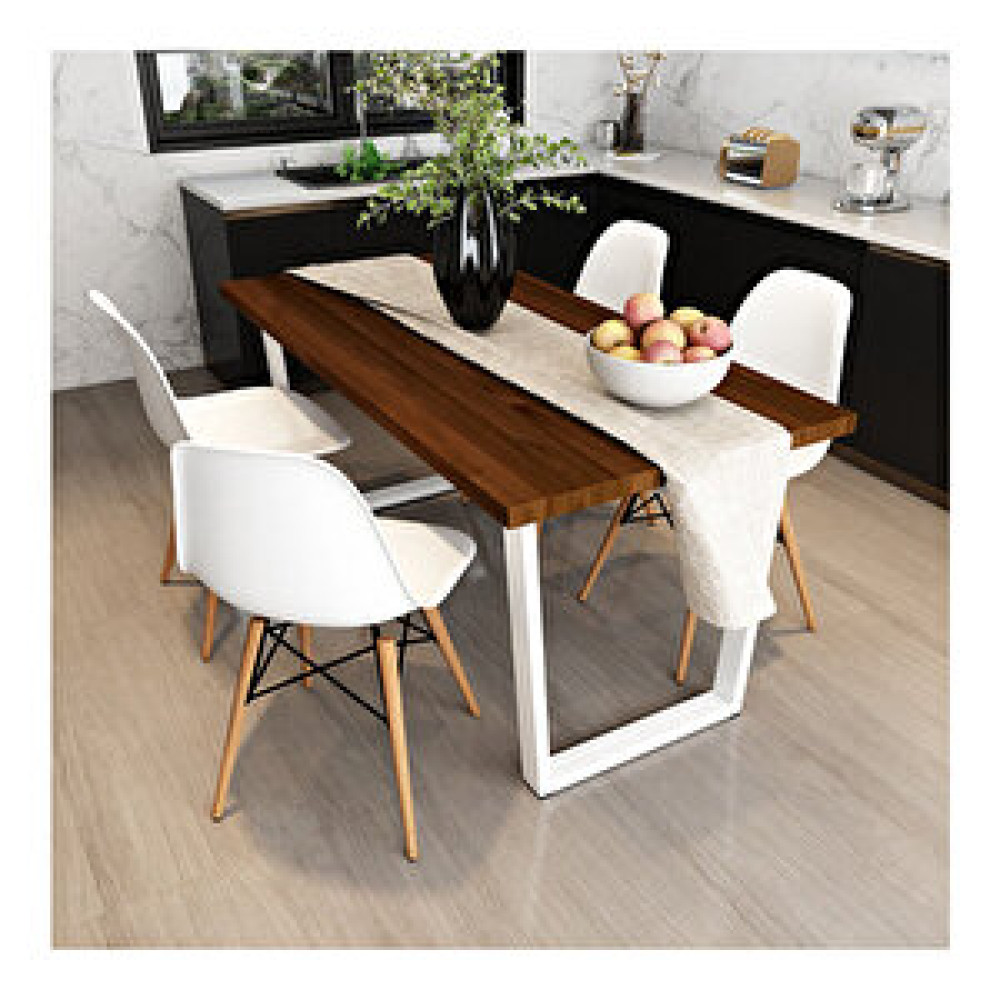 Woodesk Hayal Masif Ceviz Renk 140x70 Sandalyeli Masa Takımı Cpt7330-140 140x70 cm Masa - Sandalye Seti / Takımı Fiyatı