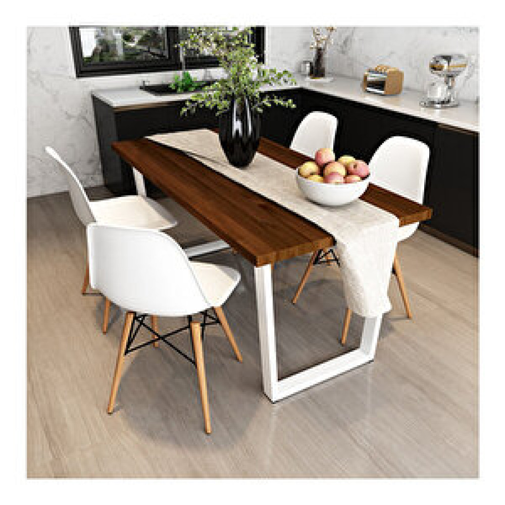 Woodesk Hayal Masif Ceviz Renk 180x80 Sandalyeli Masa Takımı Cpt7337-180 180x80 cm Masa - Sandalye Seti / Takımı Fiyatı