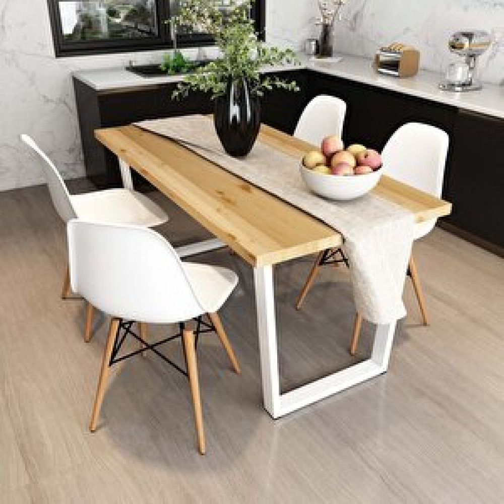 Woodesk Hayal Masif Natural Renk Sandalyeli Masa Takımı Cpt7365-180 180x80 cm Masa - Sandalye Seti / Takımı Fiyatı