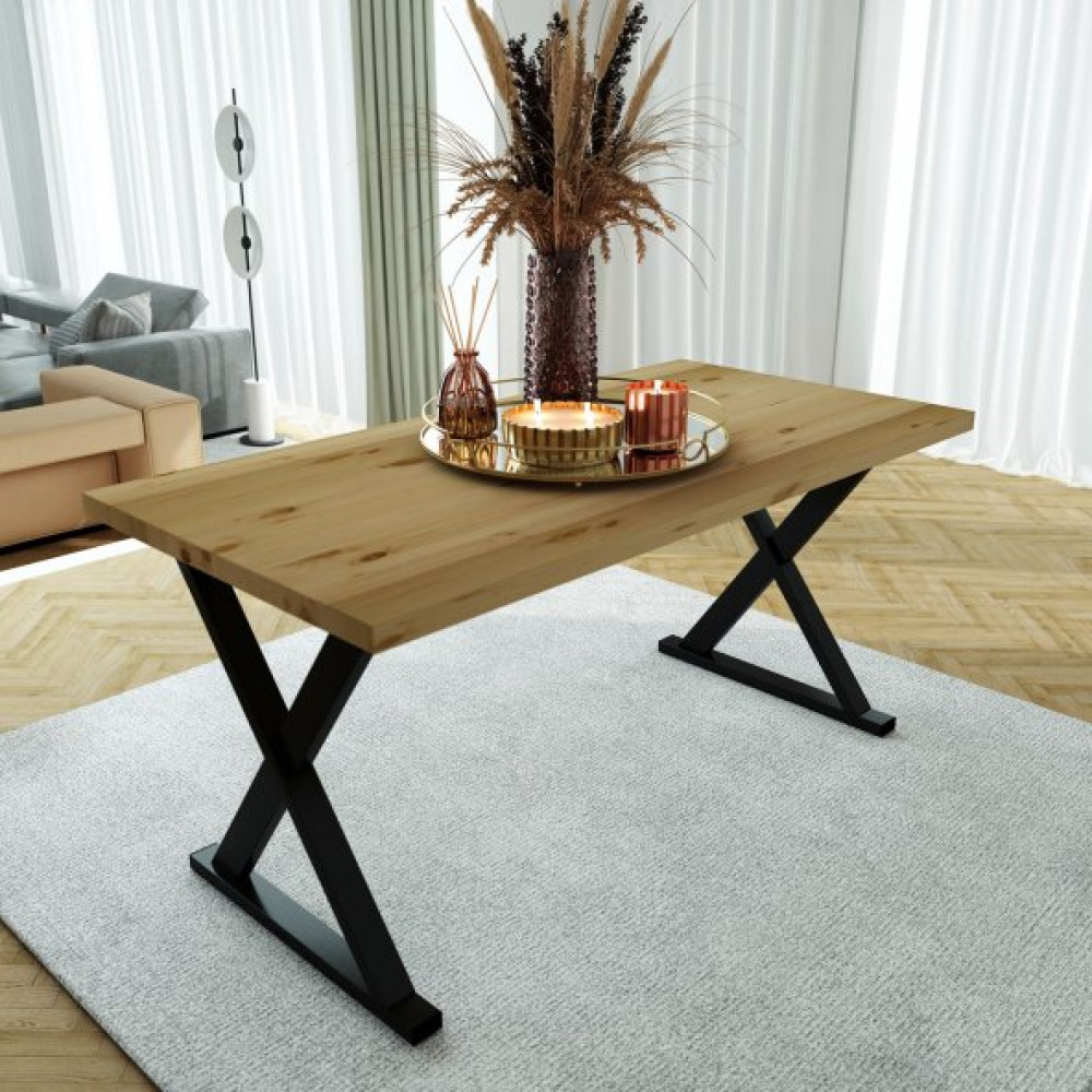 Woodesk Rihtim Masif Natural Renk 140X70 Yemek Masasi Cpt7293-140 Yemek & Mutfak Masası Fiyatı