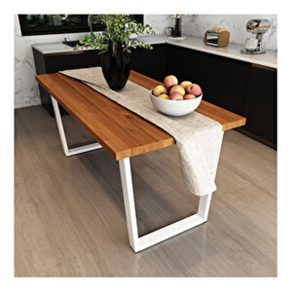Woodesk Tuana Masif Tik Renk 120x70 Cm Yemek Masası Cpt7032-120 Masa - Sandalye Seti / Takımı Fiyatı