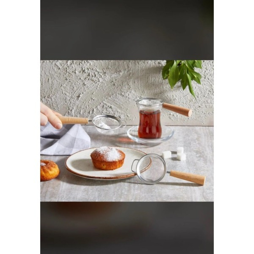 Woodeso Ahşap Saplı Çay Süzgeci Sunum Süzgeci Çay / Çaydanlık Setleri Fiyatı