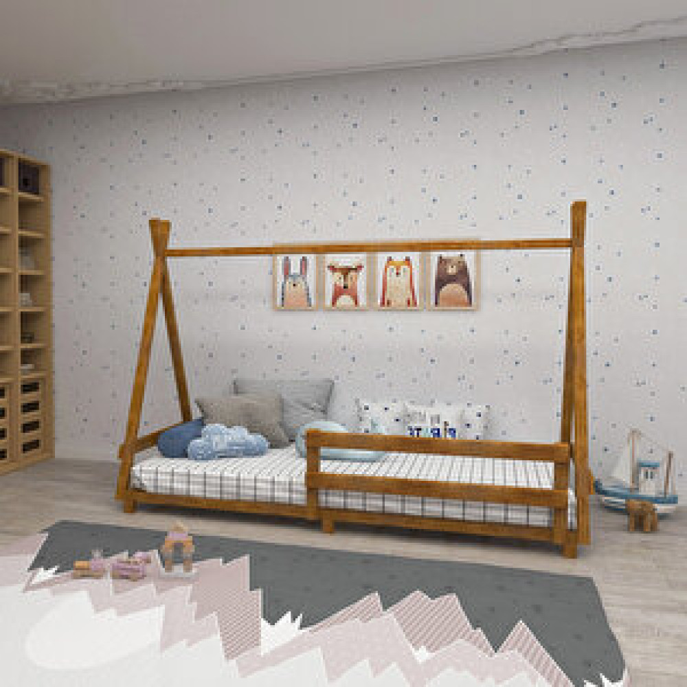 Woodface Panda Ahşap Montessori Karyola, Meşe Bebek Karyolası Fiyatı