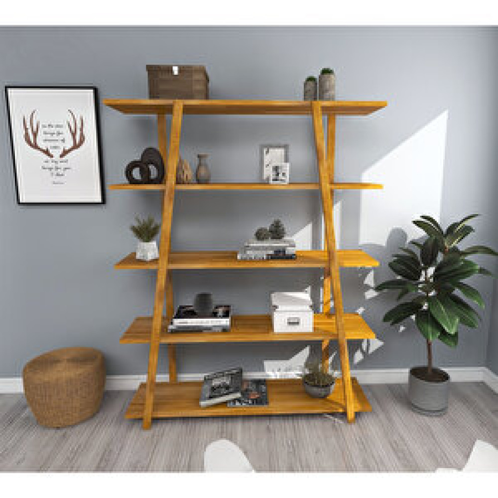 Woodface Soft Doğal Ahşap Kitaplık, Meşe Kitaplık Fiyatı