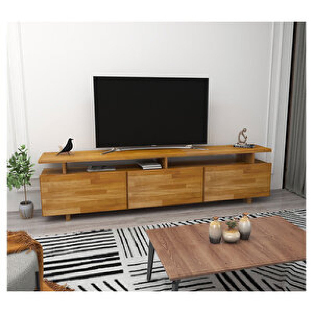 Woodface Verona Doğal Ahşap Tv Ünitesi, Meşe Tv Ünitesi / Sehpası Fiyatı