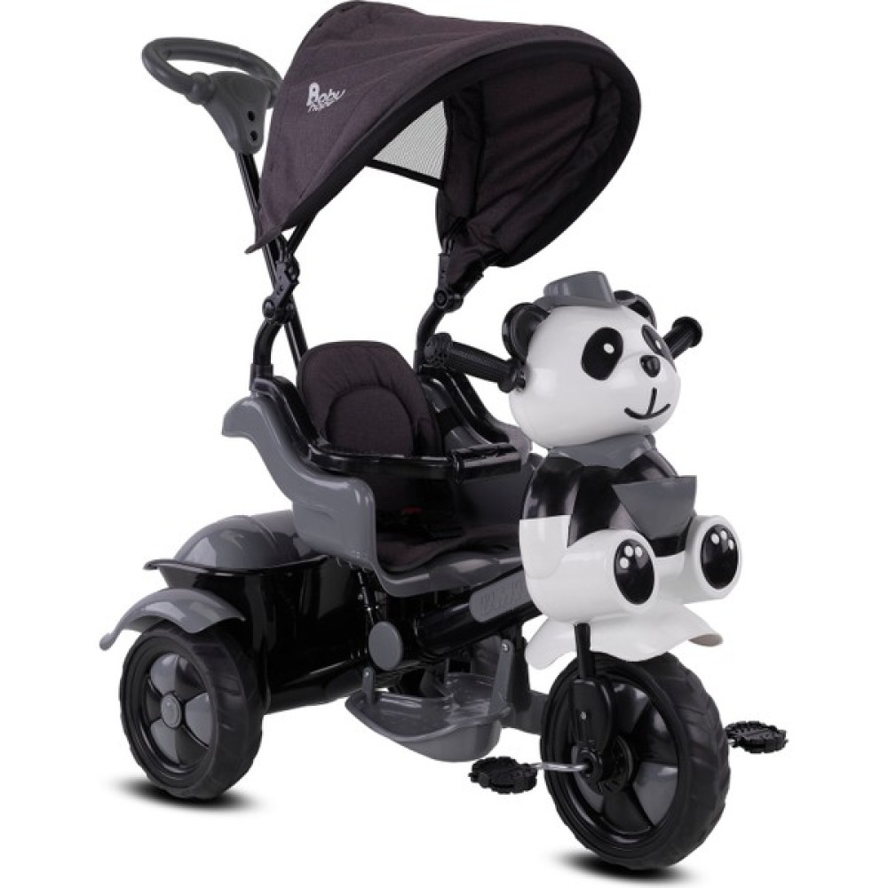 Woodhub 2 Yıl 0127 Little Panda Ebeveyn Kontrollü Tenteli Müzikli Tricycle Üç Teker Bisiklet Gri 3 Çocuk Bisikletleri Fiyatı