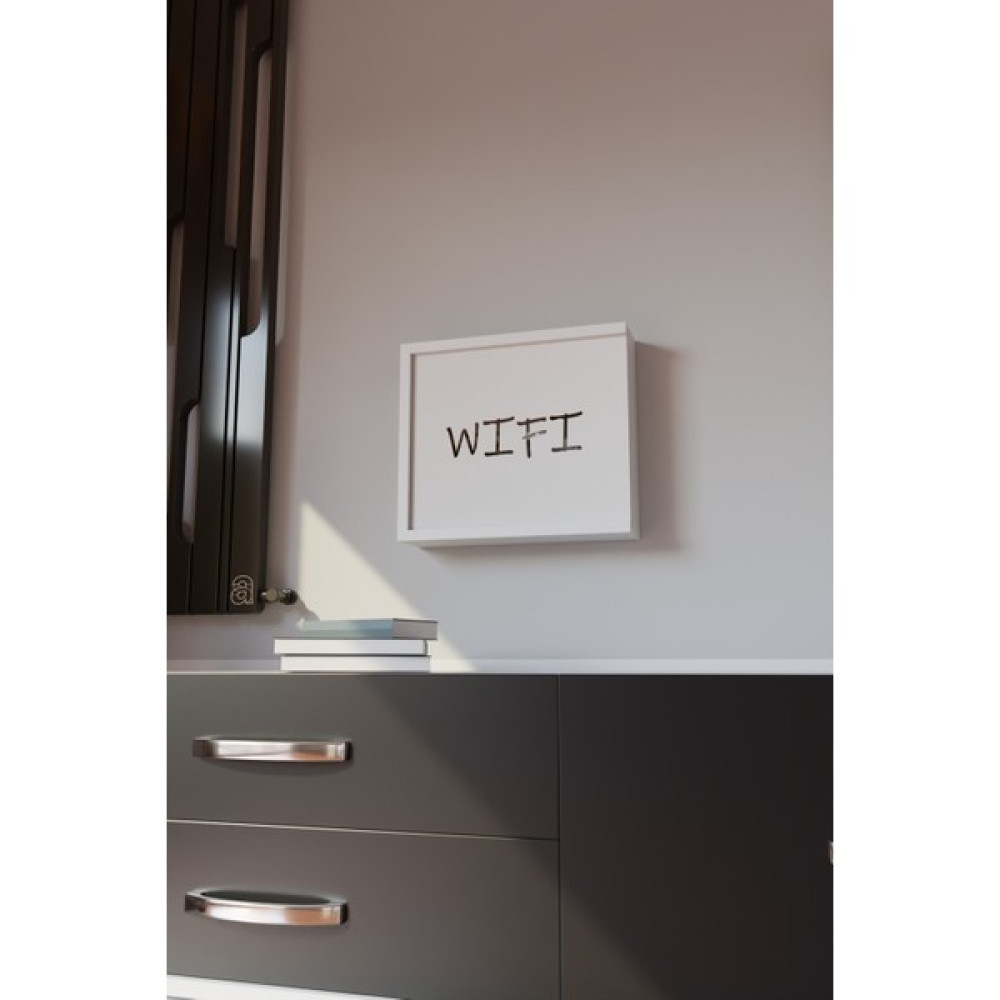 Woodhub 5 Parça Modem Saklama Kutusu, Sigorta Saklama Kutusu, Saklama Rafı (Beyaz, Wifi Yazılı, Ahşap) Iska - 0 - Beyaz Poster Fiyatı