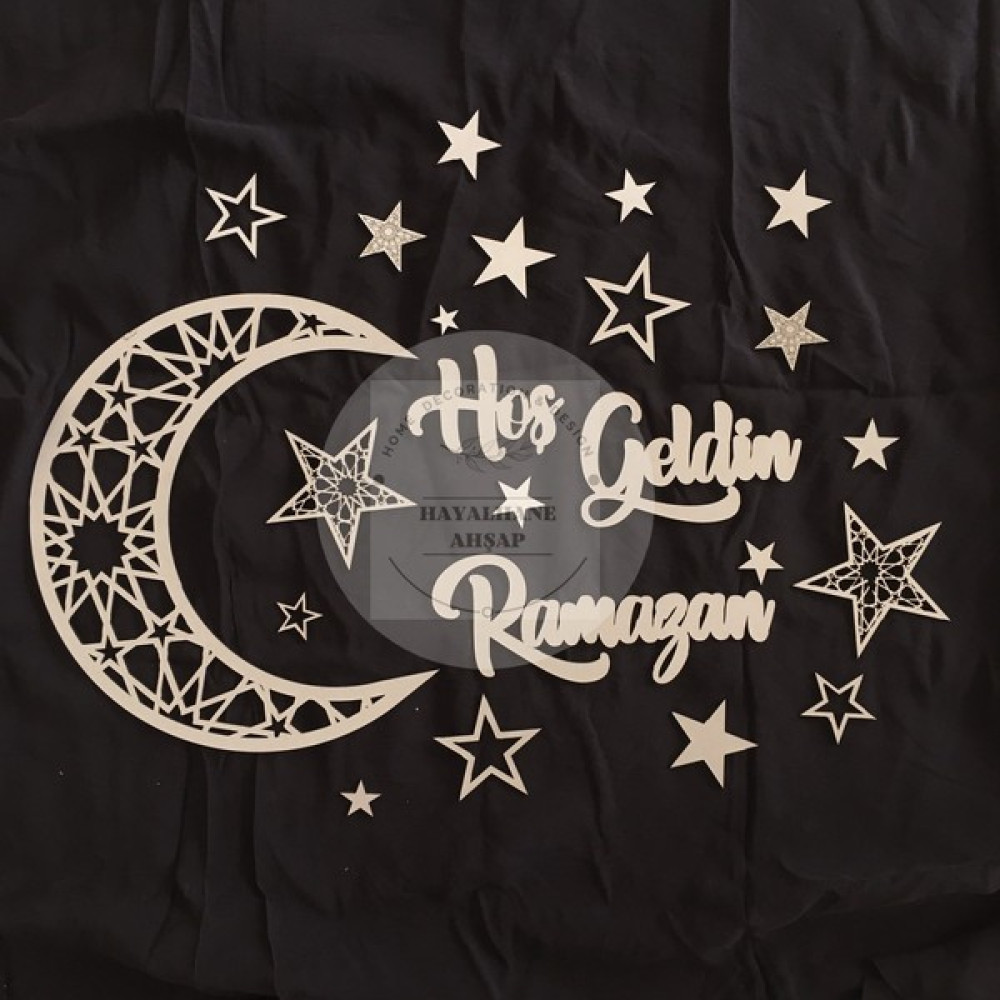 Woodhub Bej Ramazan Süsleri / Ahşap Ramazan Dekor Seti - 0 Poster Fiyatı