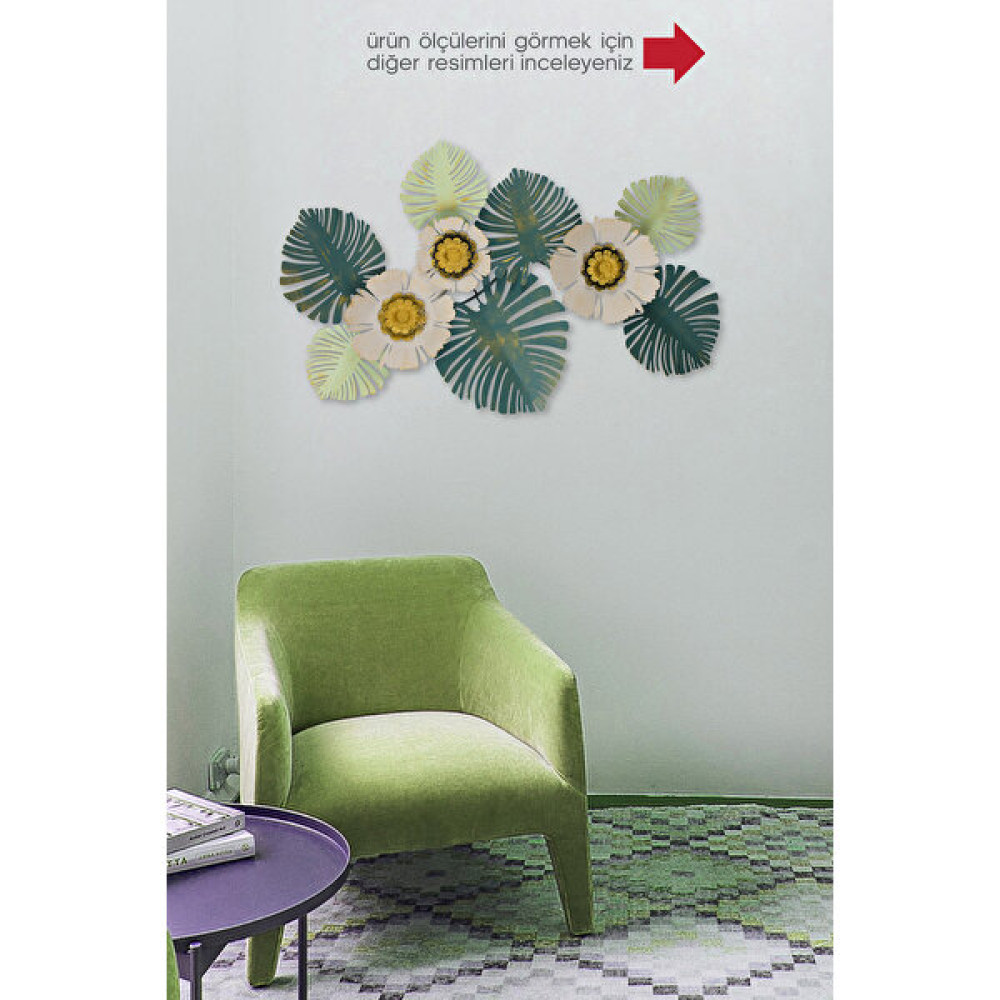 Woodhub Çok Renkli Doreart Tropical Metal Duvar Tablosu, Ev Ofis Duvar Panosu - 0 Poster Fiyatı