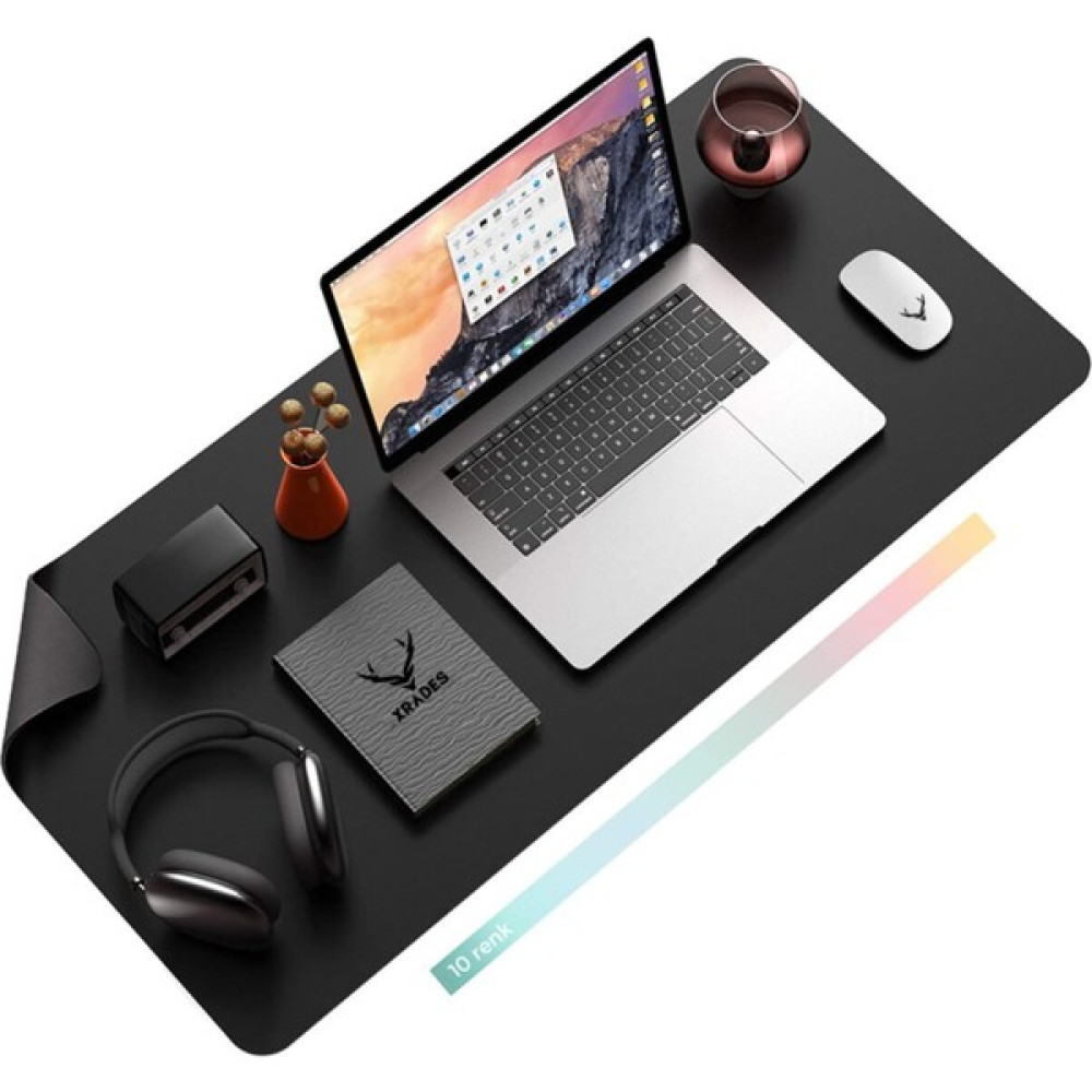 Woodhub Deri Mousepad Laptop Bilgisayar Için Geniş Gamings Masa Matı Deri Mouse Pad 80X40 cm Siyah - Adrenalin Mavi Mouse Pad Fiyatı